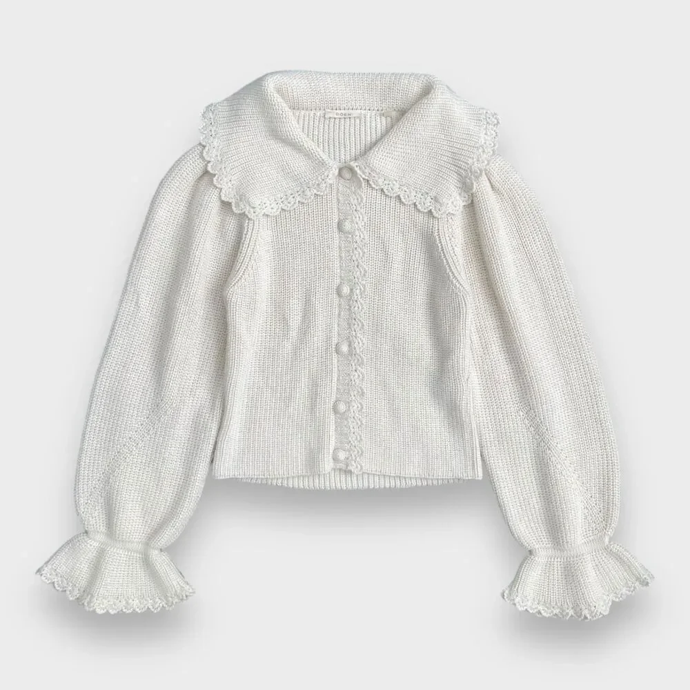 NWOT Doen Heleine Cardigan Hand knitted Women's Size Medium - Picture 2 of 13